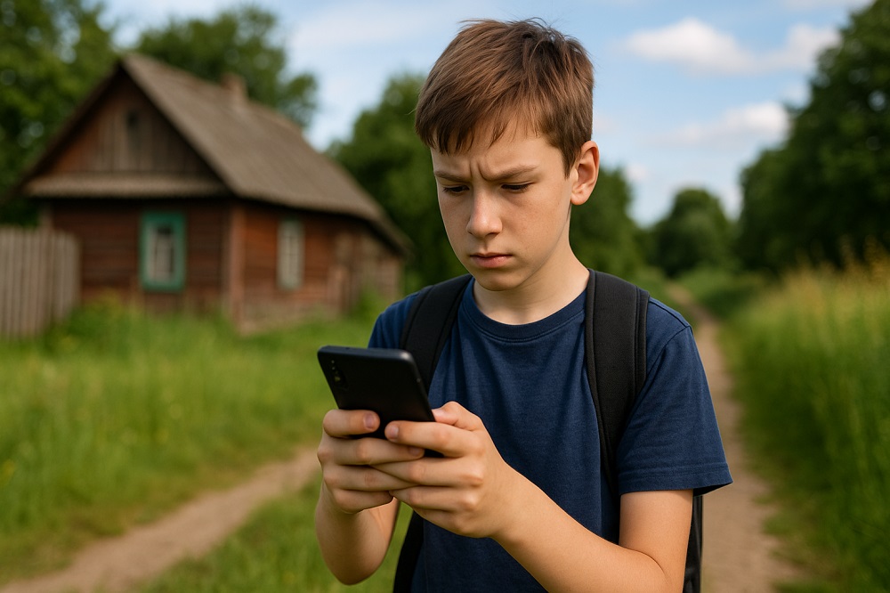 В Беларуси плохой интернет в деревнях, потому что туда поехали школьники Школьник в деревне с интернетом
